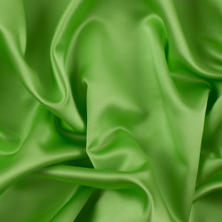 Apple Green Solid Polyester Satin